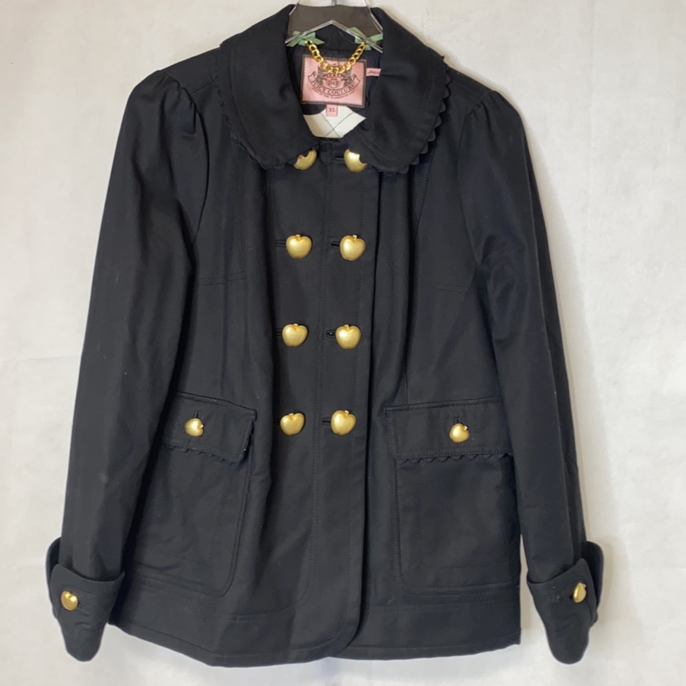 Vintage Juicy Couture Apple Pea Black Coat